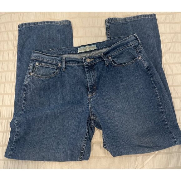 Cabelas Womens Dark Denim Straight Leg Jeans Size 16 Short - Picture 11 of 12